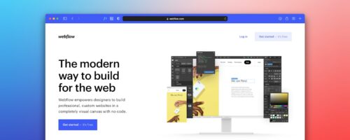 a computer screen with the words the modern way to build for the web